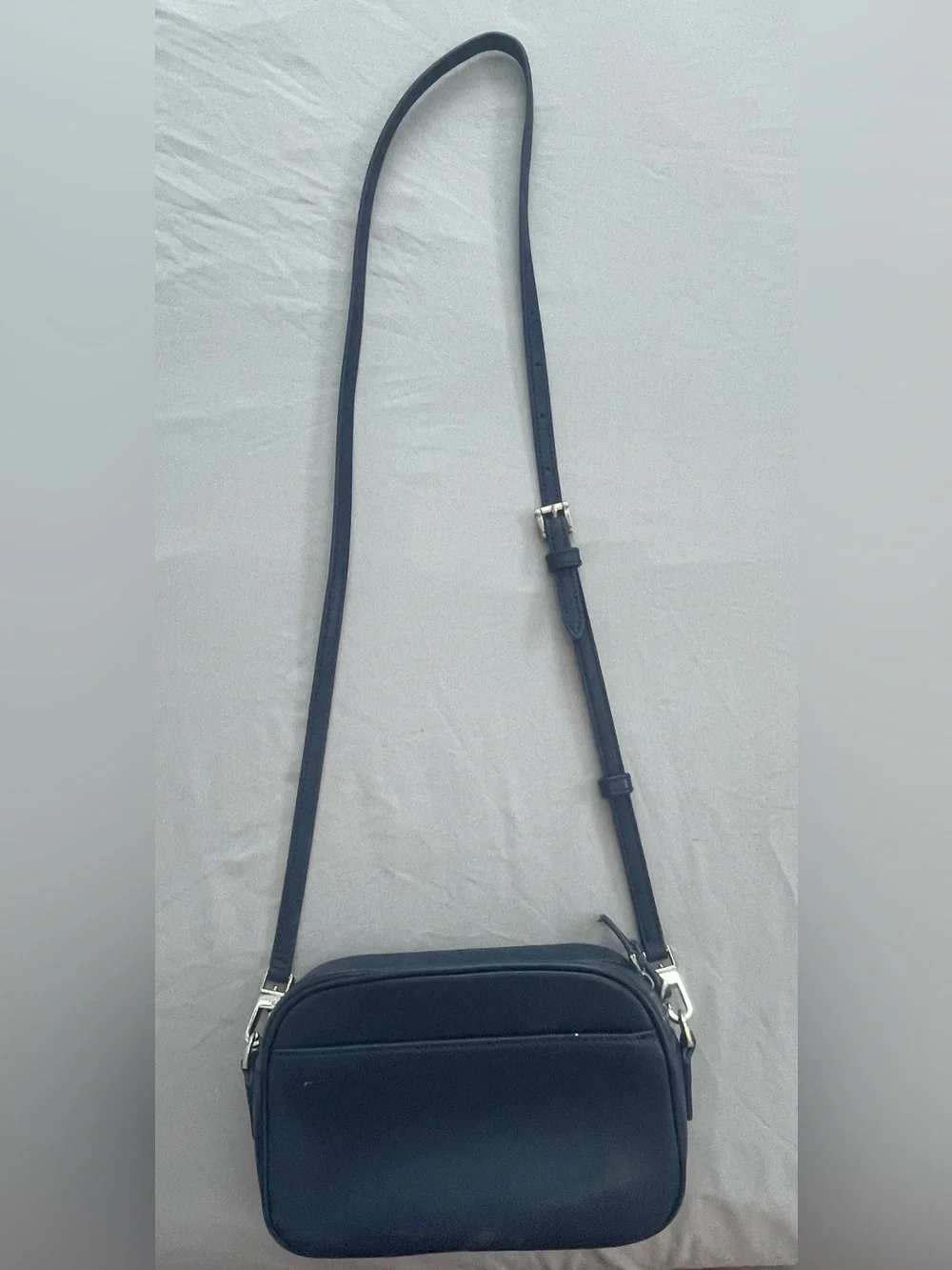 Blue Leather Crossbody Bag - Classic Women’s Shoulder Bag